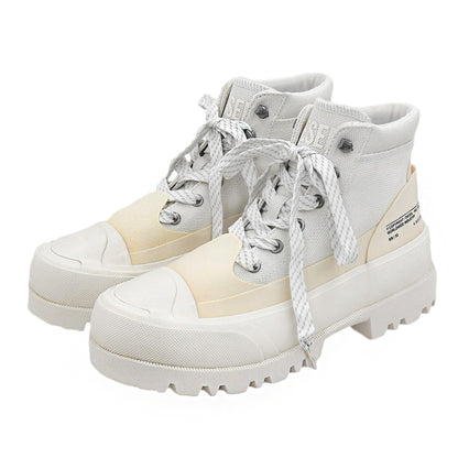 DIESEL ディーゼル 新品同様 D-HIKO BT X ローカットブーツ シューズ メンズ アイボリー 25.5cm Y02964 シューズ