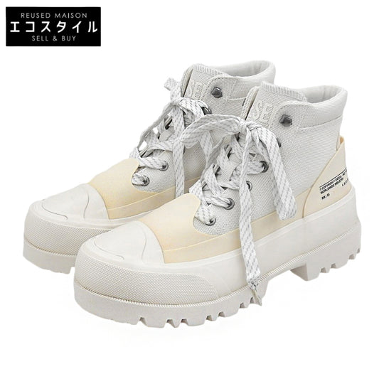 DIESEL ディーゼル 新品同様 D-HIKO BT X ローカットブーツ シューズ メンズ アイボリー 25.5cm Y02964 シューズ