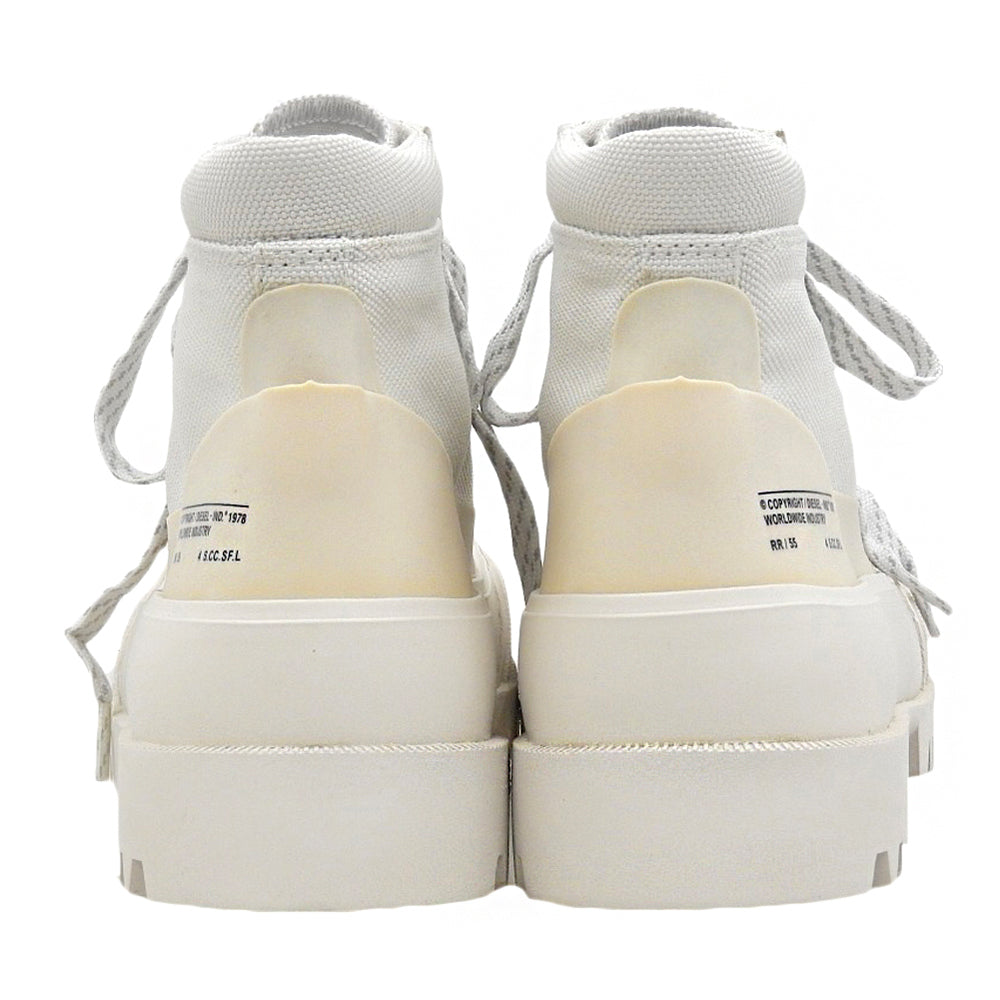 DIESEL ディーゼル 新品同様 D-HIKO BT X ローカットブーツ シューズ メンズ アイボリー 25.5cm Y02964 シューズ