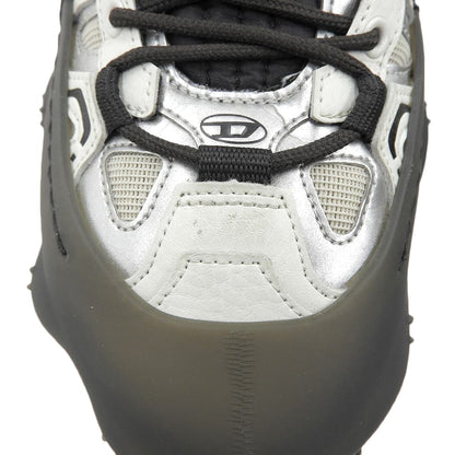 DIESEL ディーゼル 美品 S-PROTOTYPE P1 スニーカー シューズ メンズ ブラック×ホワイト 26.5cm Y03135 シューズ