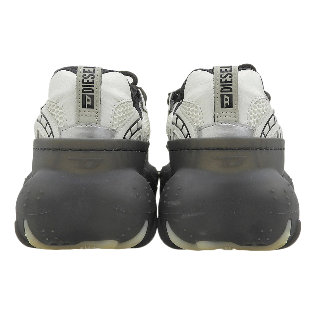 DIESEL ディーゼル 美品 S-PROTOTYPE P1 スニーカー シューズ メンズ ブラック×ホワイト 26.5cm Y03135 シューズ