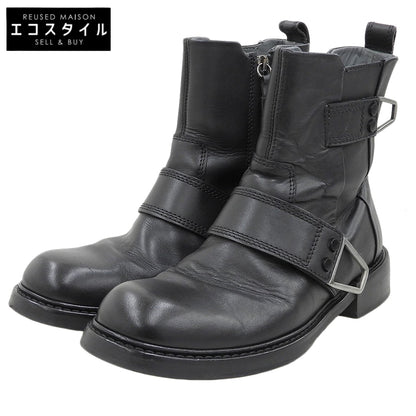 DIESEL ディーゼル D-JACK BELTED インサイドジップ ブーツ レザー シューズ メンズ ブラック 40 シューズ