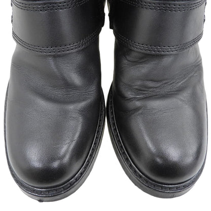 DIESEL ディーゼル D-JACK BELTED インサイドジップ ブーツ レザー シューズ メンズ ブラック 40 シューズ