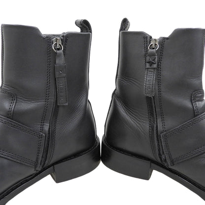 DIESEL ディーゼル D-JACK BELTED インサイドジップ ブーツ レザー シューズ メンズ ブラック 40 シューズ