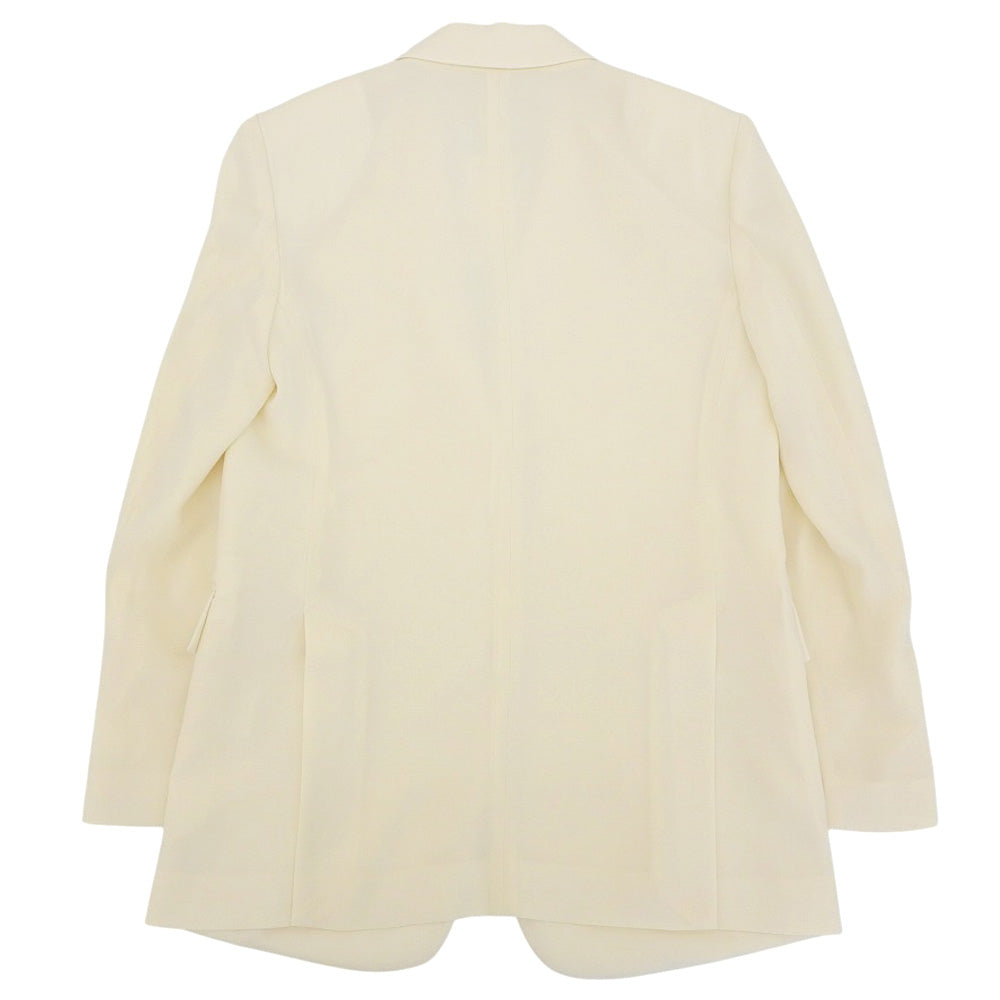 Theory セオリー 新品同様 Satin Crepe Straight Blazer テーラードジャケット レディース ライス アイボリー O 01-5204102 25SS ジャケット