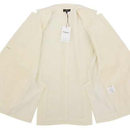 Theory セオリー 新品同様 Satin Crepe Straight Blazer テーラードジャケット レディース ライス アイボリー O 01-5204102 25SS ジャケット