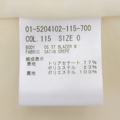 Theory セオリー 新品同様 Satin Crepe Straight Blazer テーラードジャケット レディース ライス アイボリー O 01-5204102 25SS ジャケット