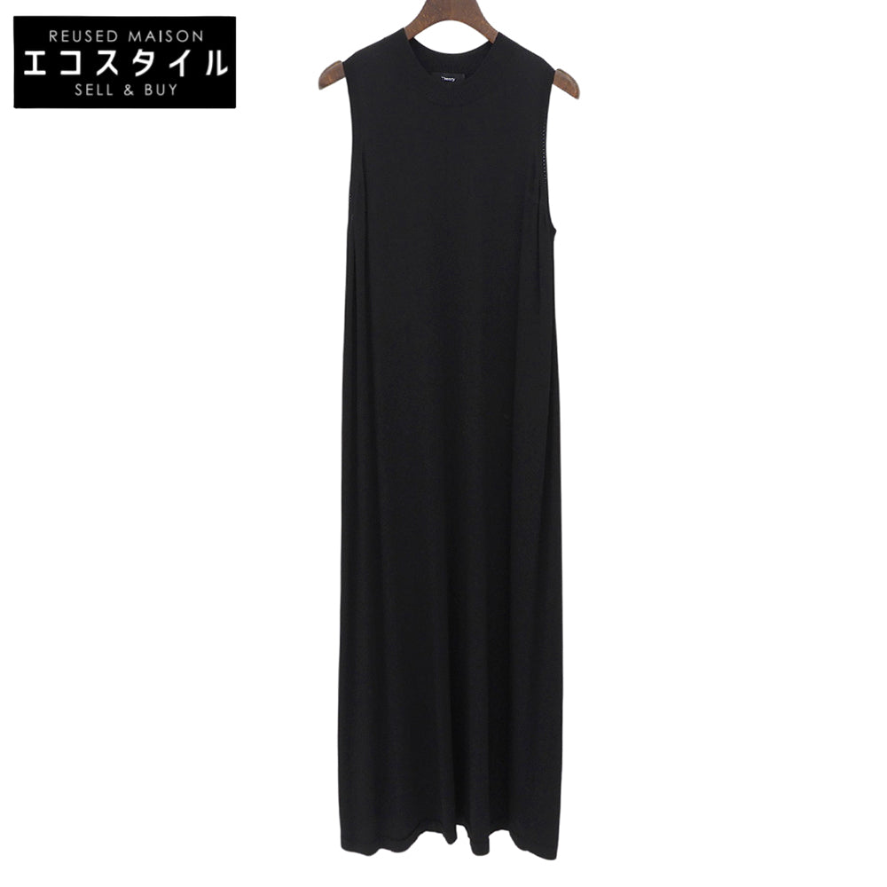 Theory セオリー New Dress Up SL Flare DR ノースリーブ ニットワンピース レディース 黒 ブラック S ワンピース