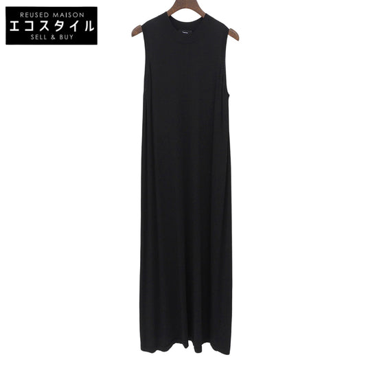 Theory セオリー New Dress Up SL Flare DR ノースリーブ ニットワンピース レディース 黒 ブラック S ワンピース