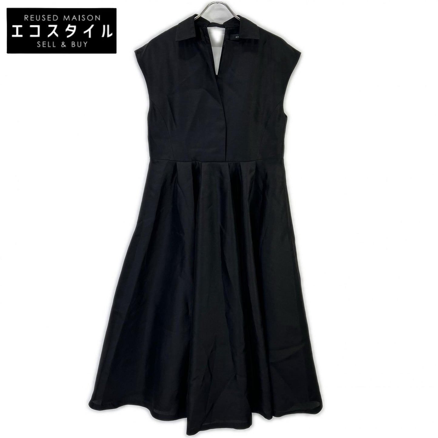 ADORE アドーア 【BLACK LABEL】531-6140352 26SS ブラック シルクダブルクロスワンピース ワンピース