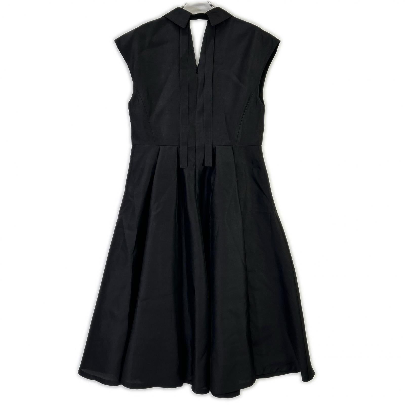 ADORE アドーア 【BLACK LABEL】531-6140352 26SS ブラック シルクダブルクロスワンピース ワンピース