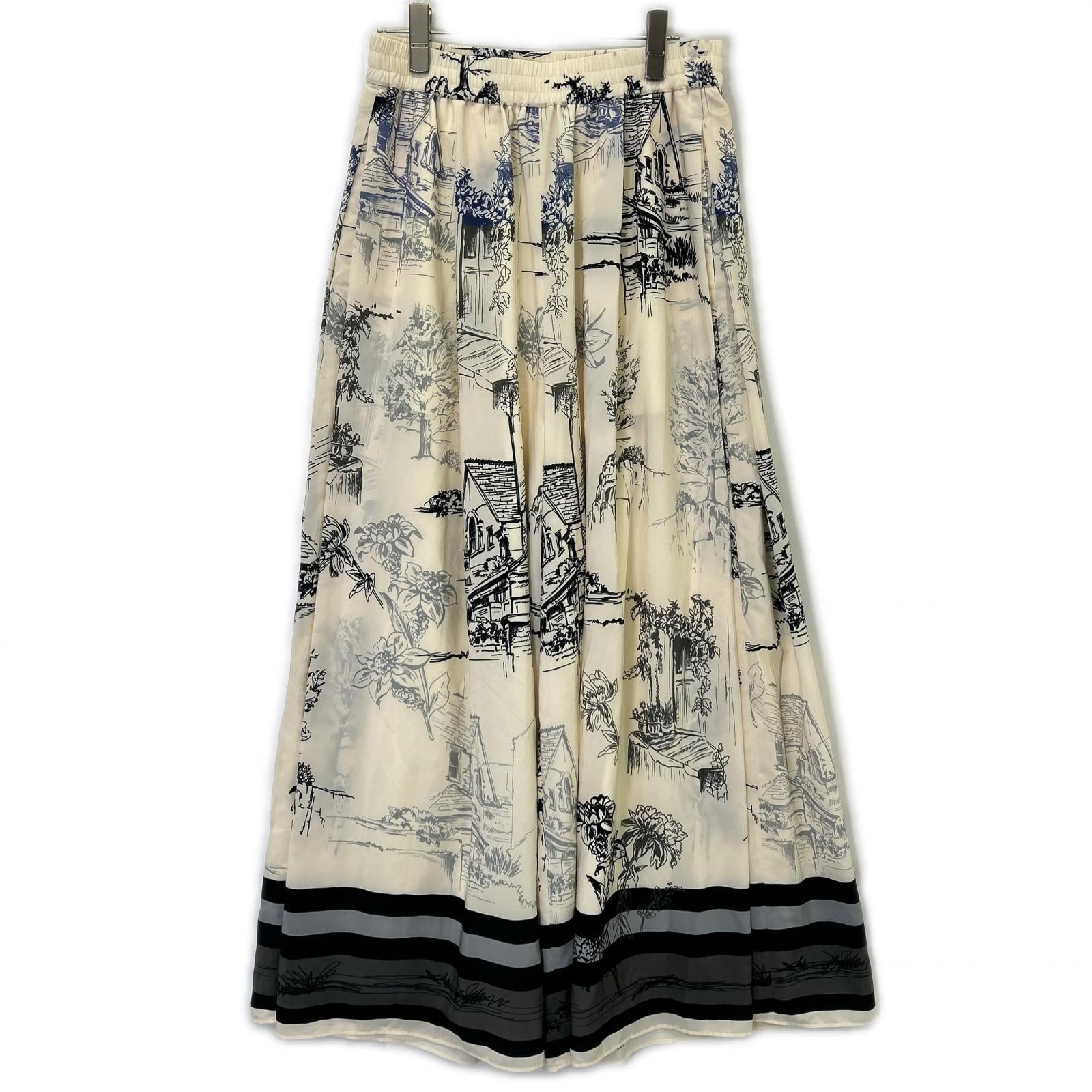 ADORE アドーア 531-6130102 26SS アイボリー サウダージプリントパンツ ボトムス