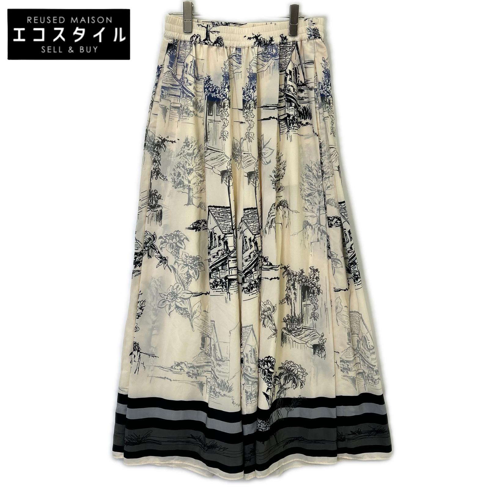 ADORE アドーア 531-6130102 26SS アイボリー サウダージプリントパンツ ボトムス
