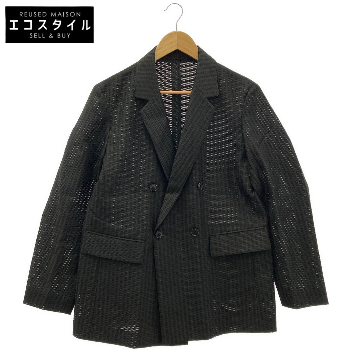 ADORE アドーア 531-5150401 25年製 ブラック ドビーメッシュジャケット ジャケット