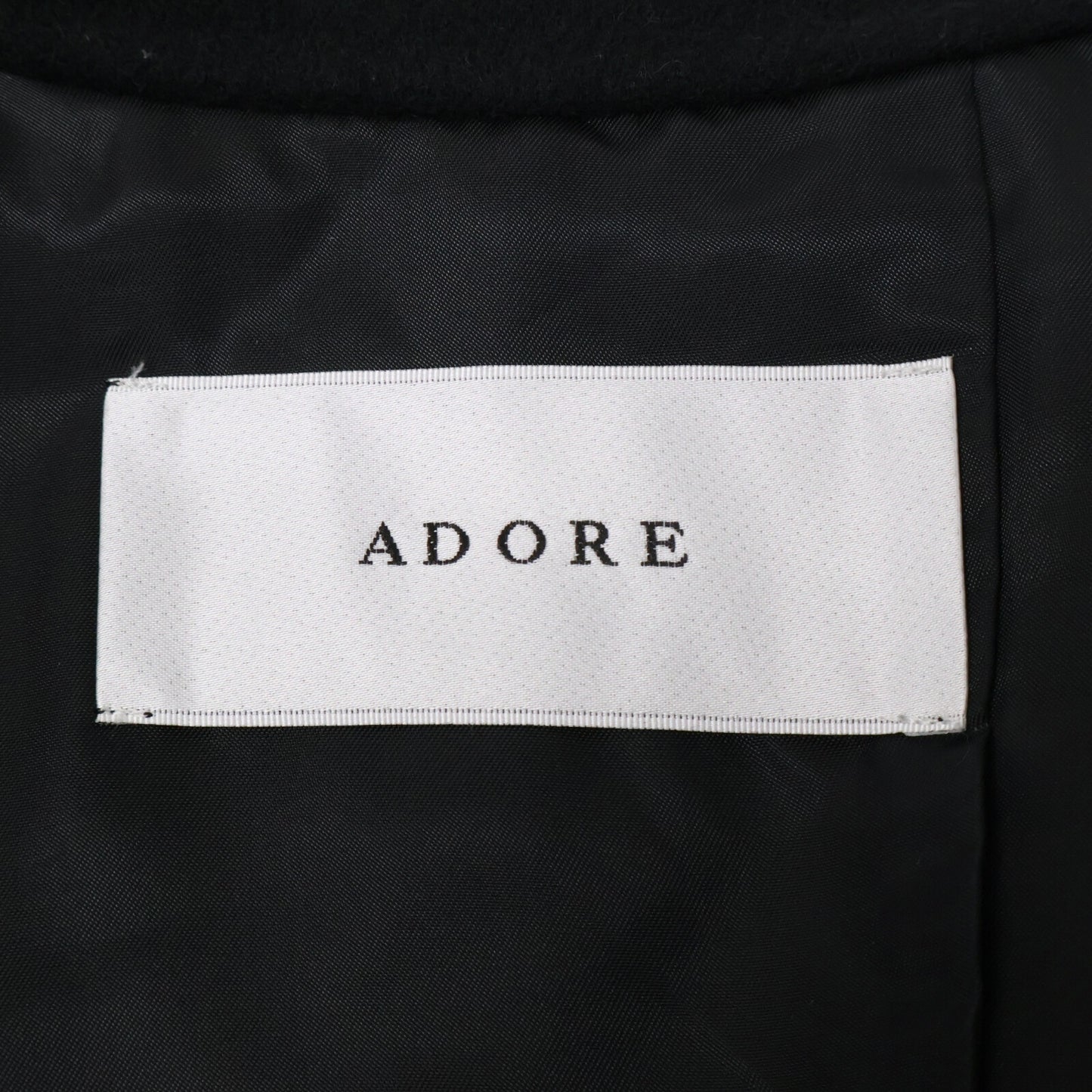 ADORE アドーア 531-4252902 24年製 ブラック ソリッドウールリバーロングコート コート