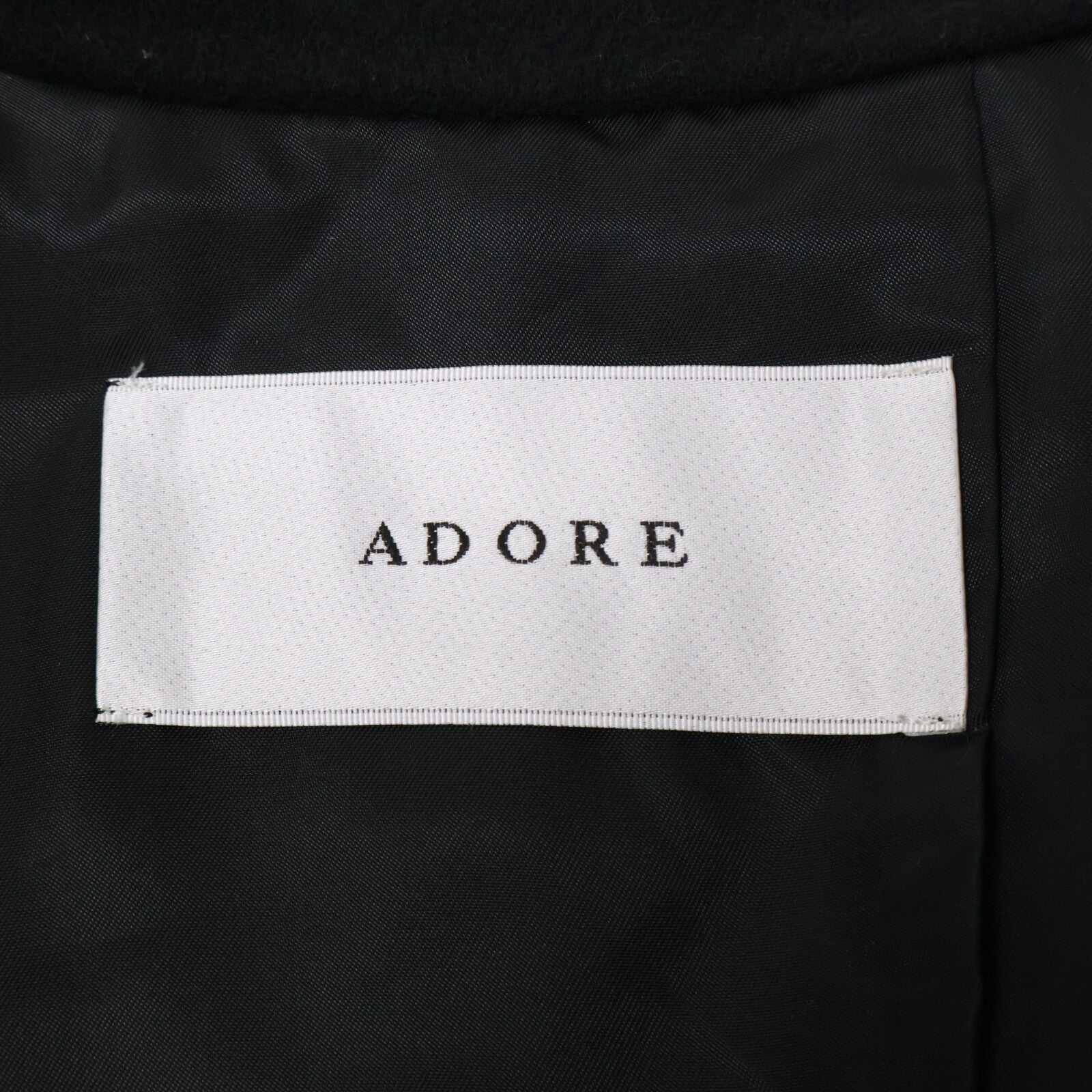 ADORE アドーア 531-4252902 24年製 ブラック ソリッドウールリバーロングコート コート