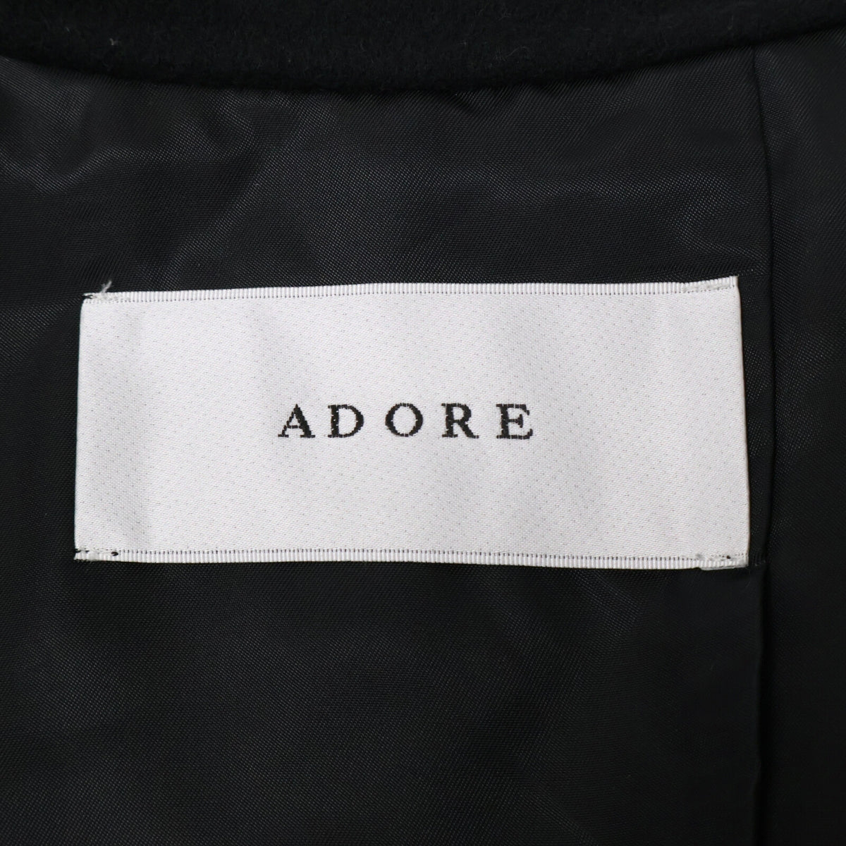 ADORE アドーア 531-4252902 24年製 ブラック ソリッドウールリバーロングコート コート