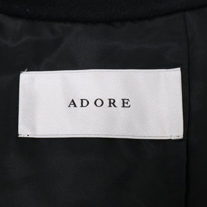 ADORE アドーア 531-4252902 24年製 ブラック ソリッドウールリバーロングコート コート