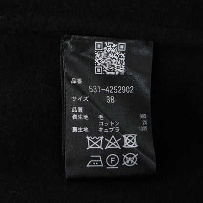 ADORE アドーア 531-4252902 24年製 ブラック ソリッドウールリバーロングコート コート