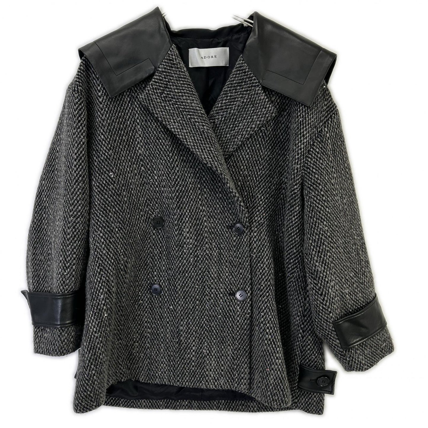 ADORE アドーア 531-4250104 24年製 グレー スパングルツイードジャケット ジャケット