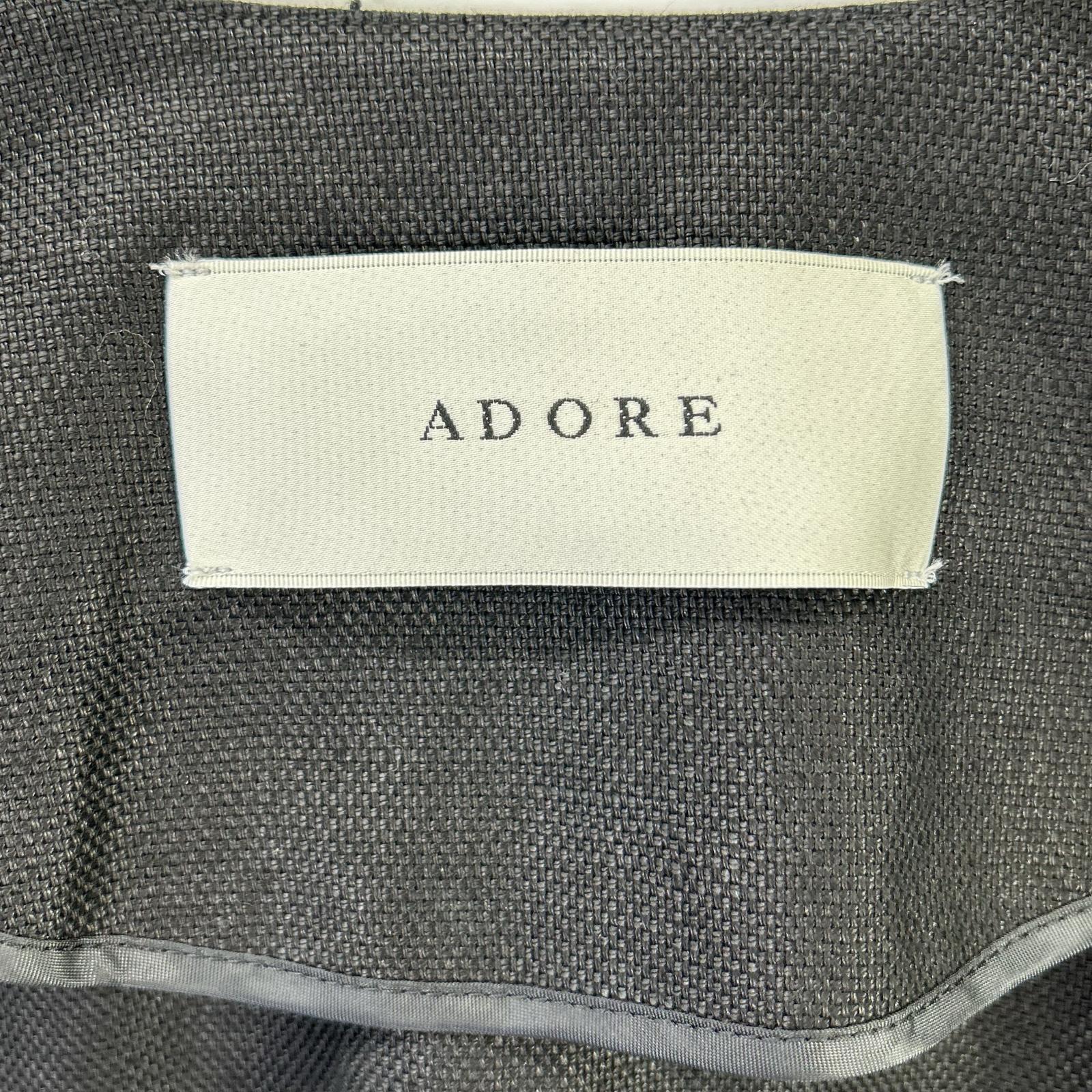 ADORE アドーア 531-5150202 24年製 ブラック リネン100 メッシュウェストJK ジャケット ジャケット