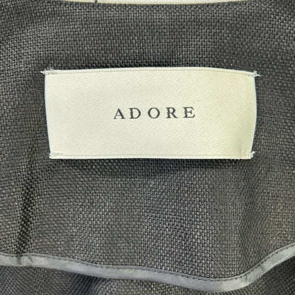 ADORE アドーア 531-5150202 24年製 ブラック リネン100 メッシュウェストJK ジャケット ジャケット