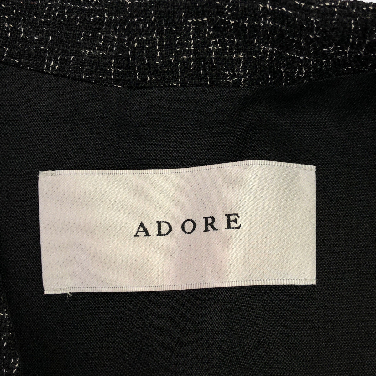 ADORE アドーア 531-3250602 ブラック ファインツイードベスト ジャケット