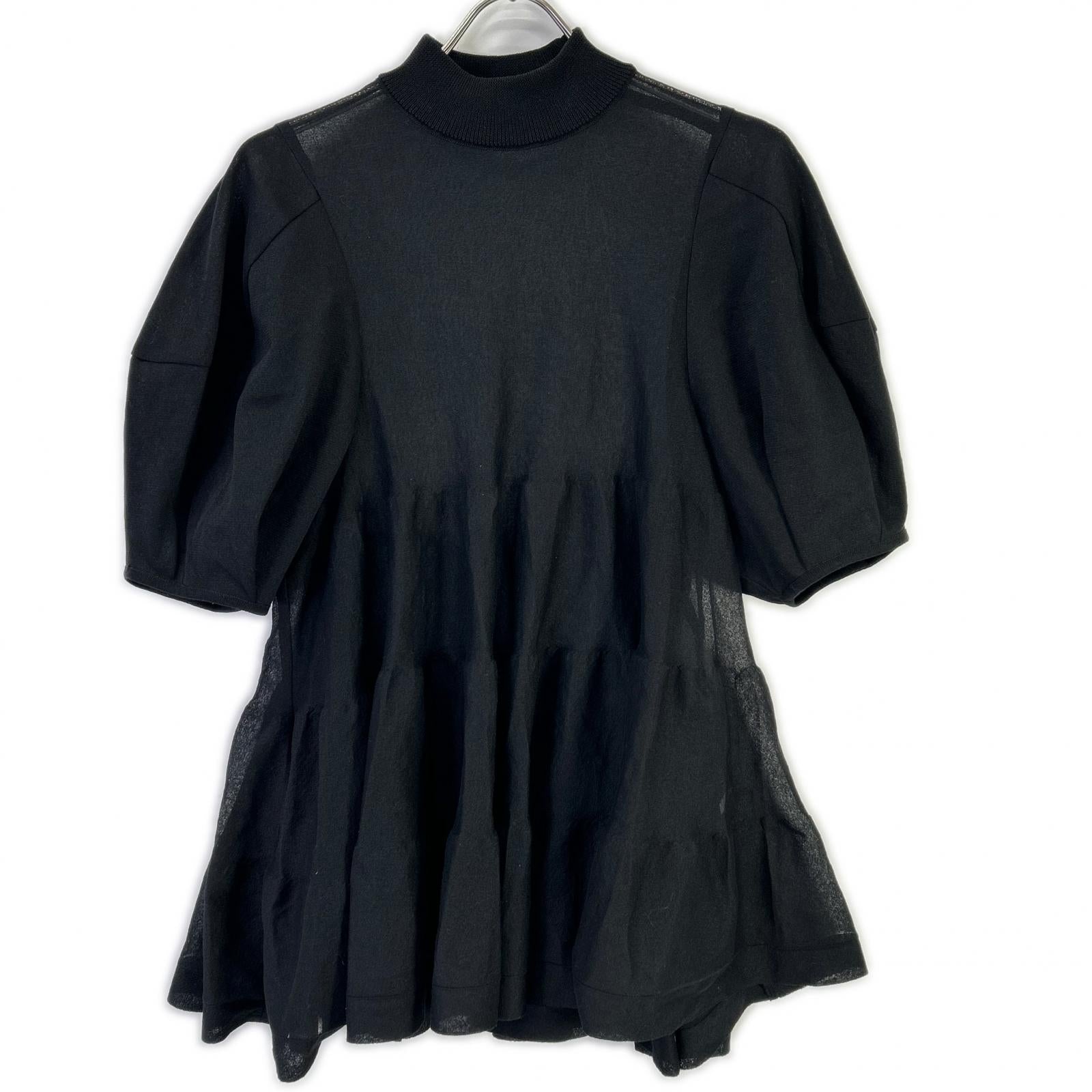 ADORE アドーア 531-3270718 ブラック シアーティアードニット トップス