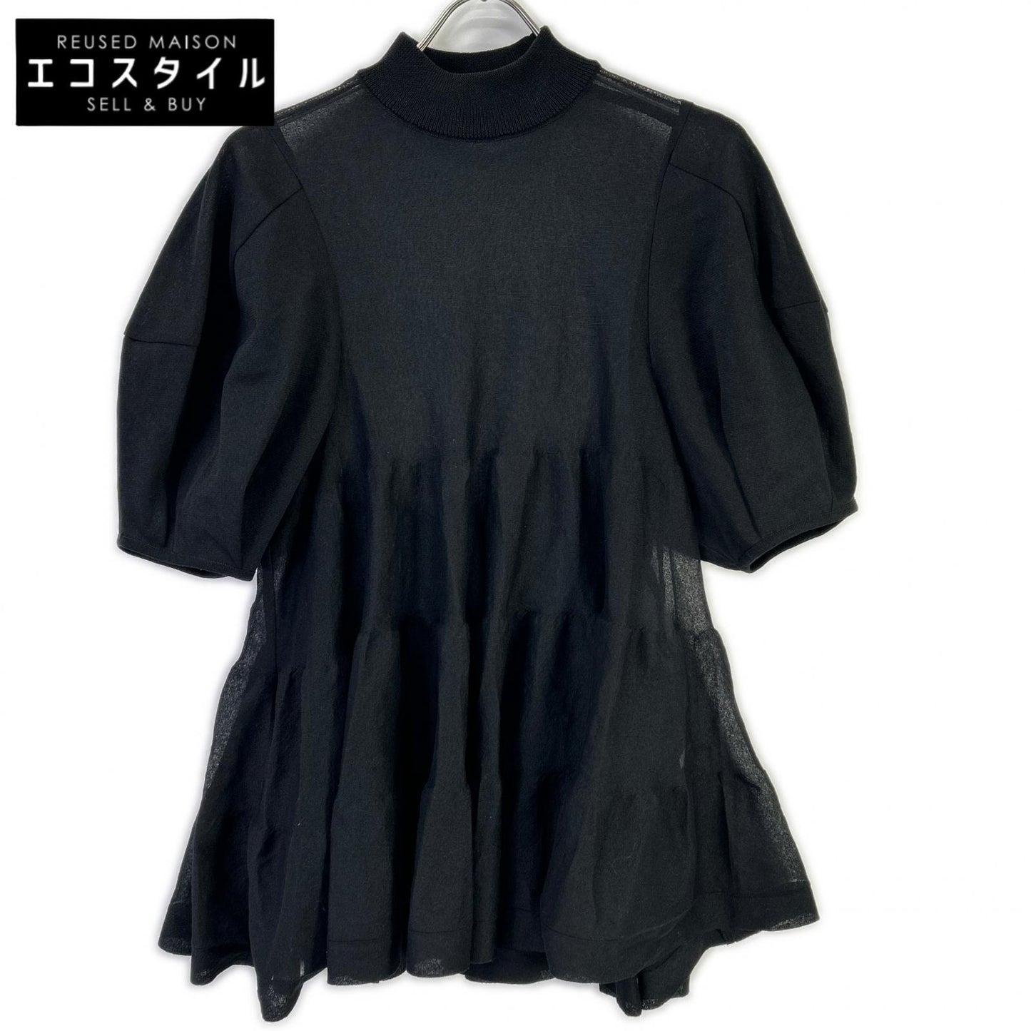 ADORE アドーア 531-3270718 ブラック シアーティアードニット トップス