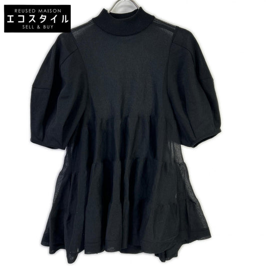 ADORE アドーア 531-3270718 ブラック シアーティアードニット トップス