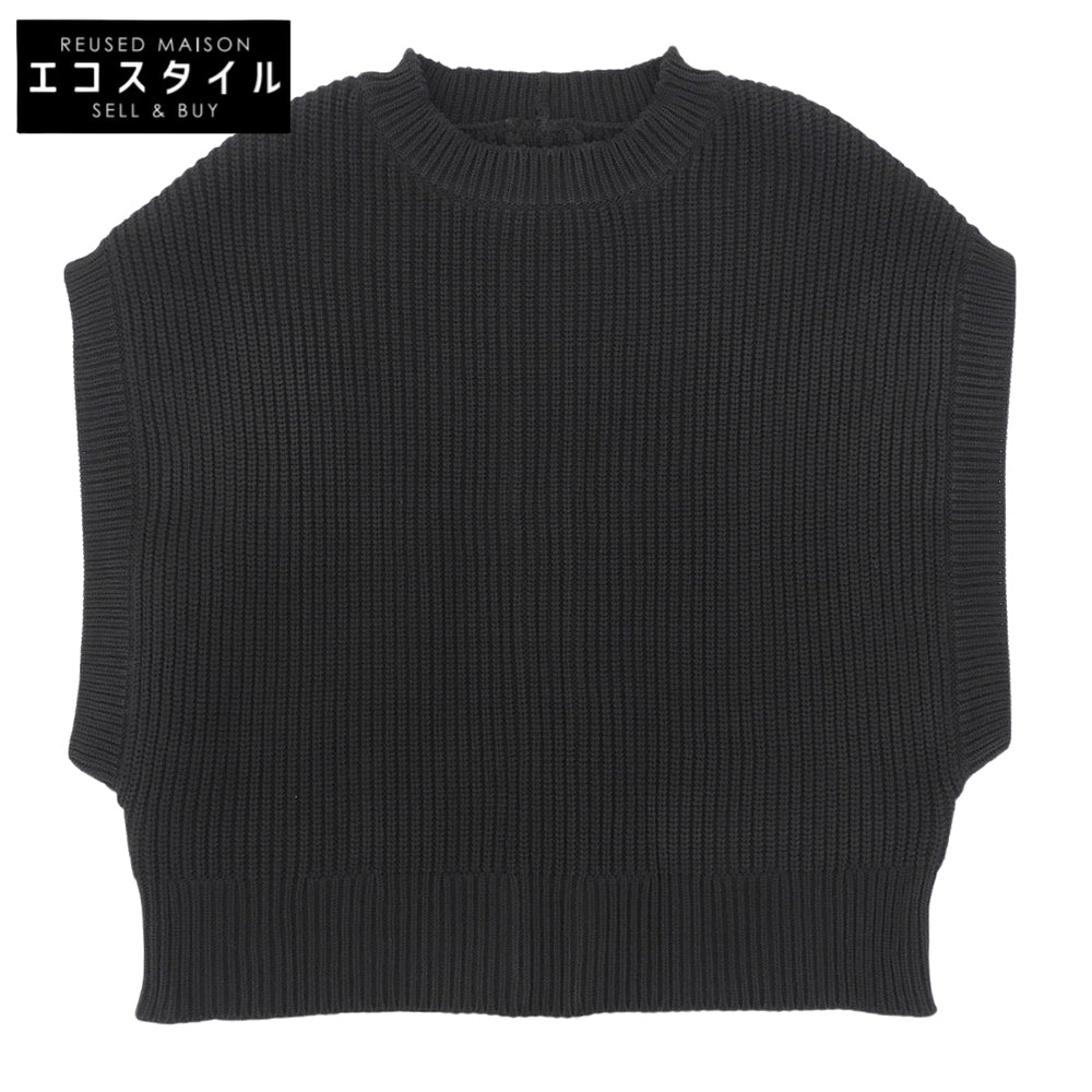 ADORE アドーア 美品 エアーストレッチニットベスト レディース ブラック 38 531-3270811 ベスト