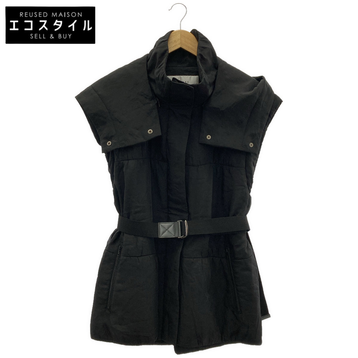 ADORE アドーア 531-2250805 ブラック ブラックシアーパティングベスト ジャケット