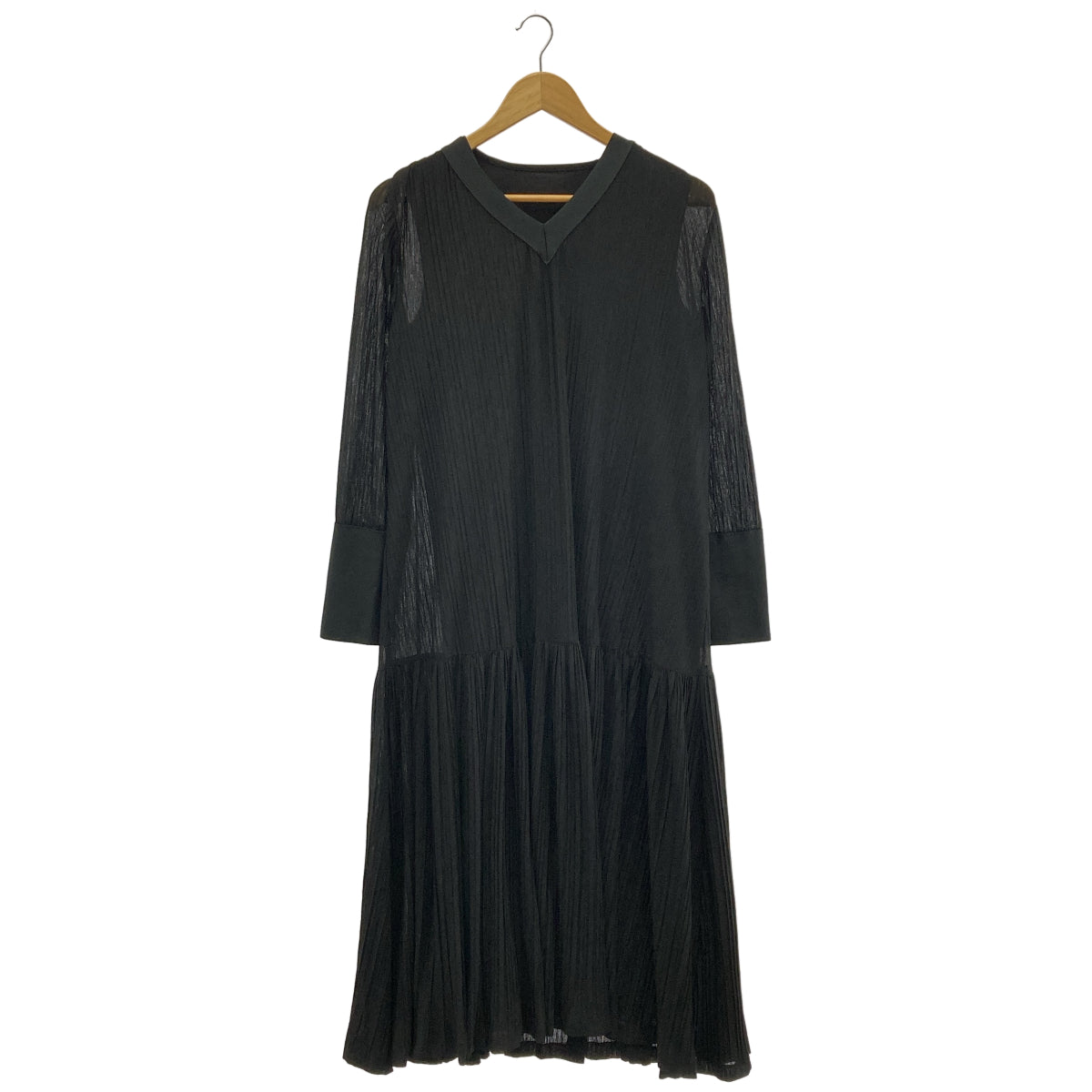 ADORE アドーア 531-1140313 ブラック シアーランダムニットワンピース トップス