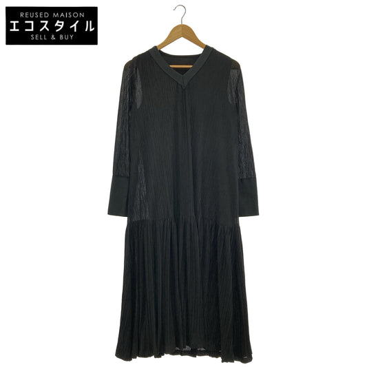 ADORE アドーア 531-1140313 ブラック シアーランダムニットワンピース トップス