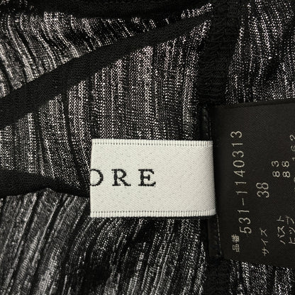 ADORE アドーア 531-1140313 ブラック シアーランダムニットワンピース トップス