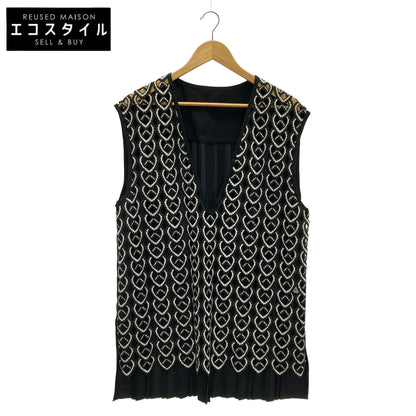 ADORE アドーア 531-2110001 ブラック フェザー柄レースベスト ジャケット