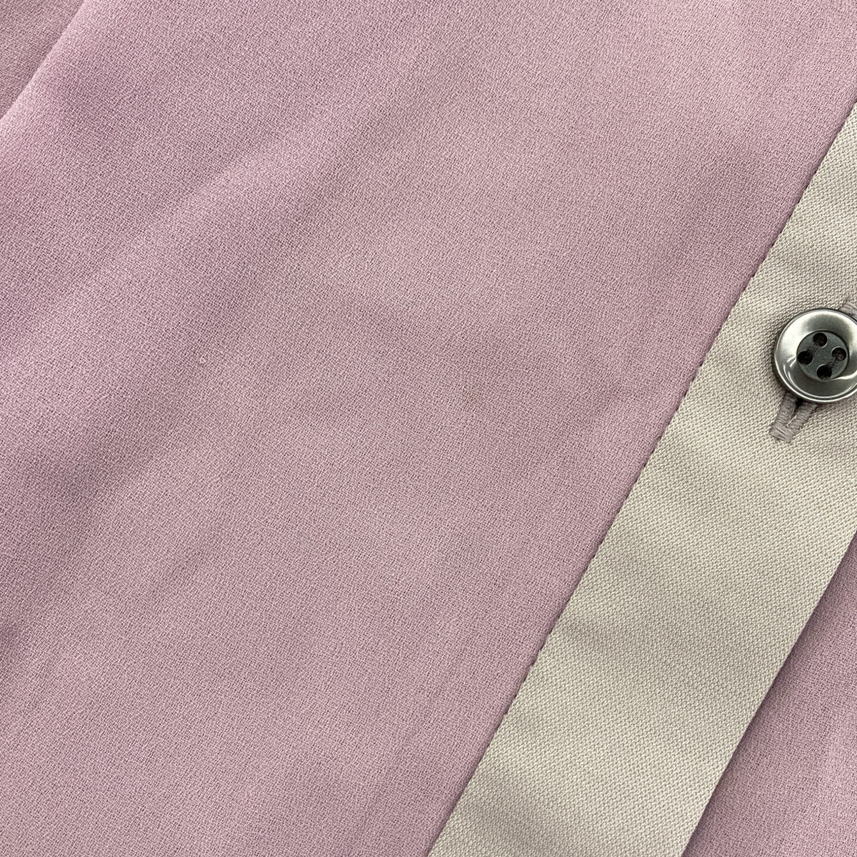 ADORE アドーア 531-2110005 グレー×ピンク アクセントカラーコンビロングブラウス トップス