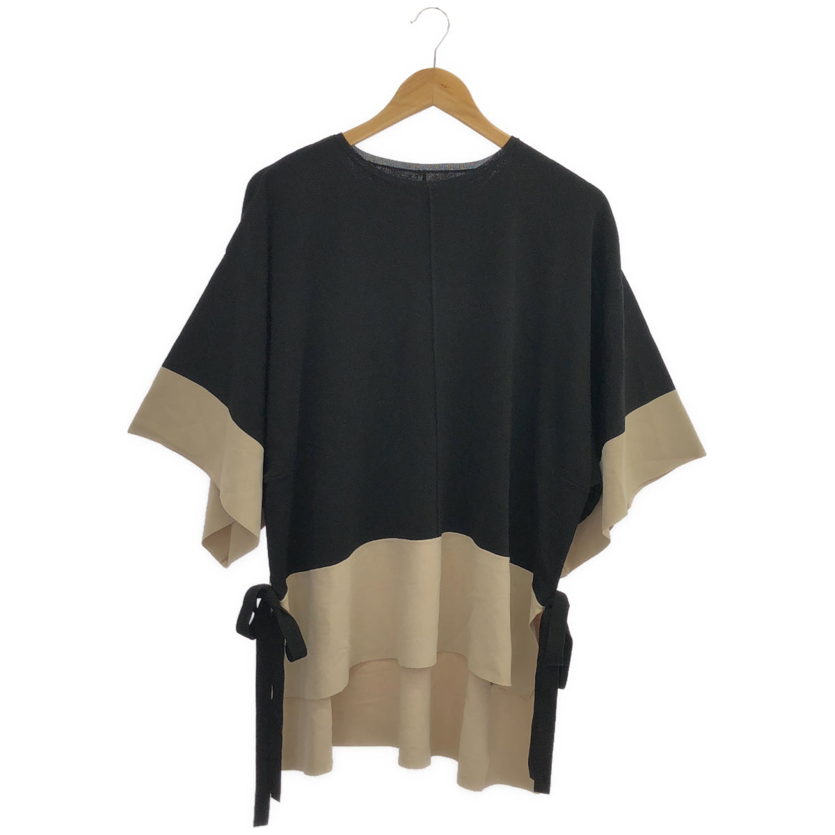 ADORE アドーア 531-1170412 ベージュ×ブラック ファインイージーニット トップス