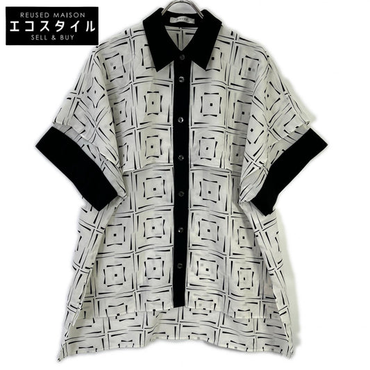 ADORE アドーア 531-1110401 ホワイト モノトーンブロックブラウス トップス