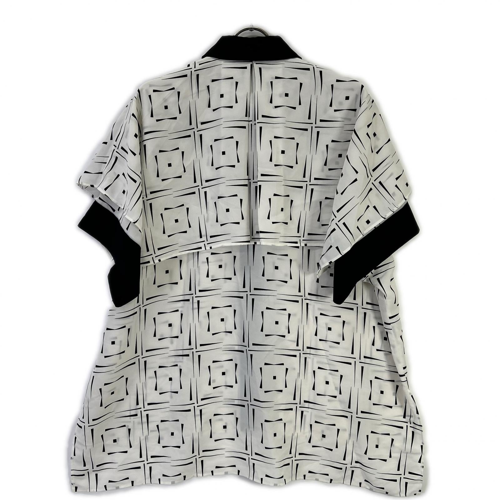 ADORE アドーア 531-1110401 ホワイト モノトーンブロックブラウス トップス
