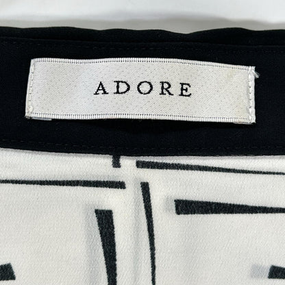 ADORE アドーア 531-1110401 ホワイト モノトーンブロックブラウス トップス