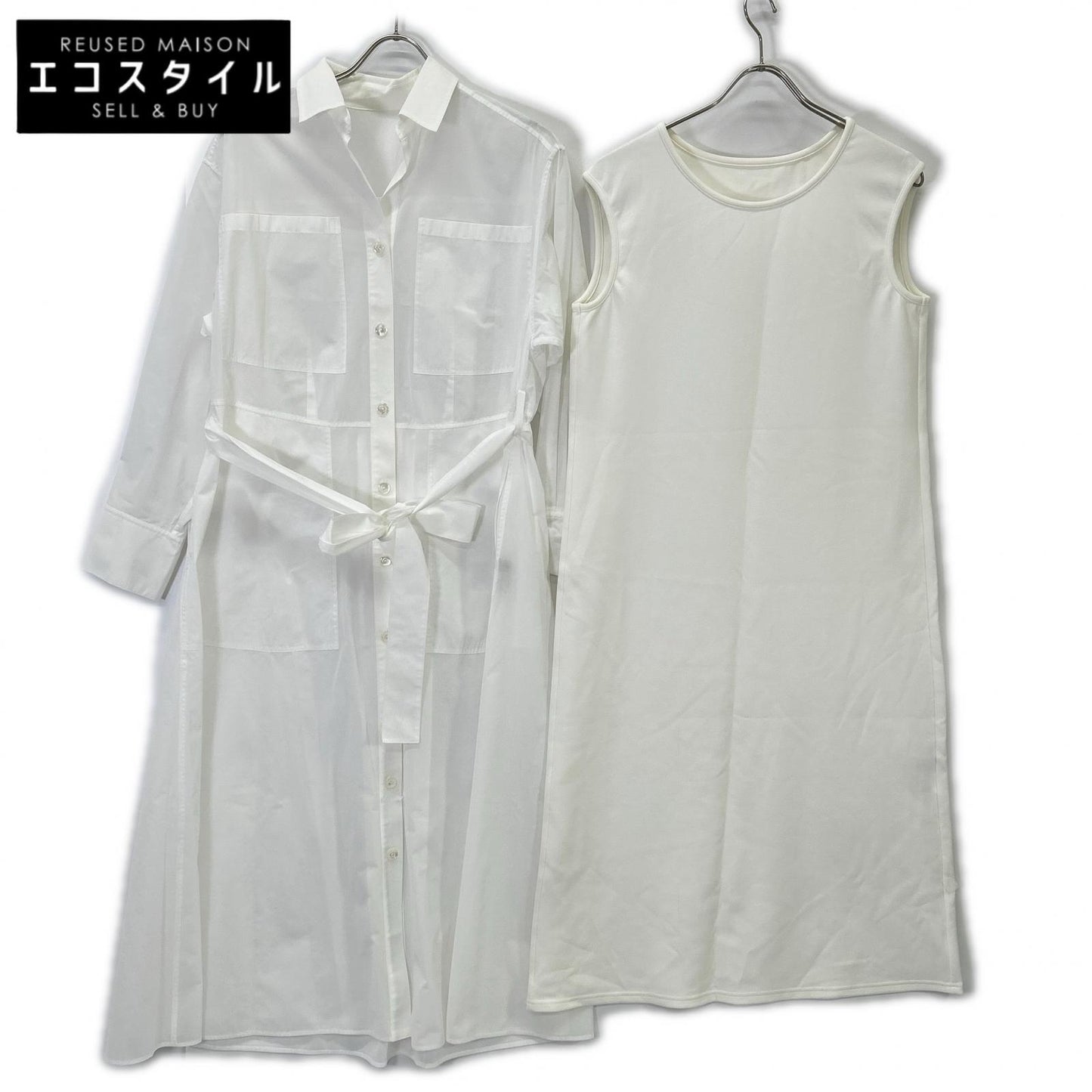 ADORE アドーア 531-0140320 ホワイト ハイツイストオーガンシャツワンピース ワンピース