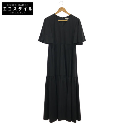 ADORE アドーア 531-9140318 ブラック スカーフ付きティアード半袖ワンピース トップス