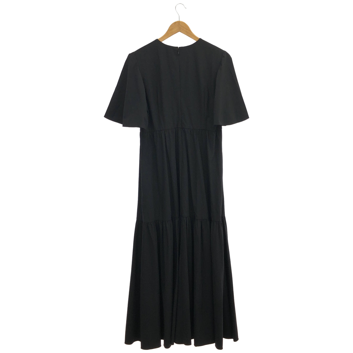 ADORE アドーア 531-9140318 ブラック スカーフ付きティアード半袖ワンピース トップス