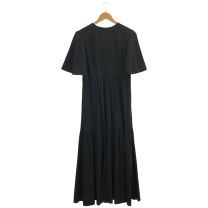 ADORE アドーア 531-9140318 ブラック スカーフ付きティアード半袖ワンピース トップス