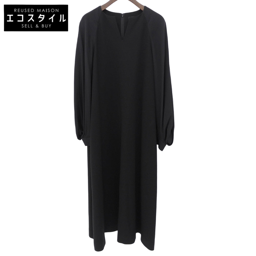 ADORE アドーア 美品 トリアセWクロスワンピース レディース ブラック 38 531-9240604 ワンピース