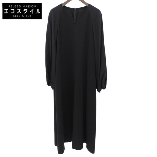 ADORE アドーア 美品 トリアセWクロスワンピース レディース ブラック 38 531-9240604 ワンピース