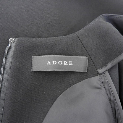 ADORE アドーア 美品 トリアセWクロスワンピース レディース ブラック 38 531-9240604 ワンピース