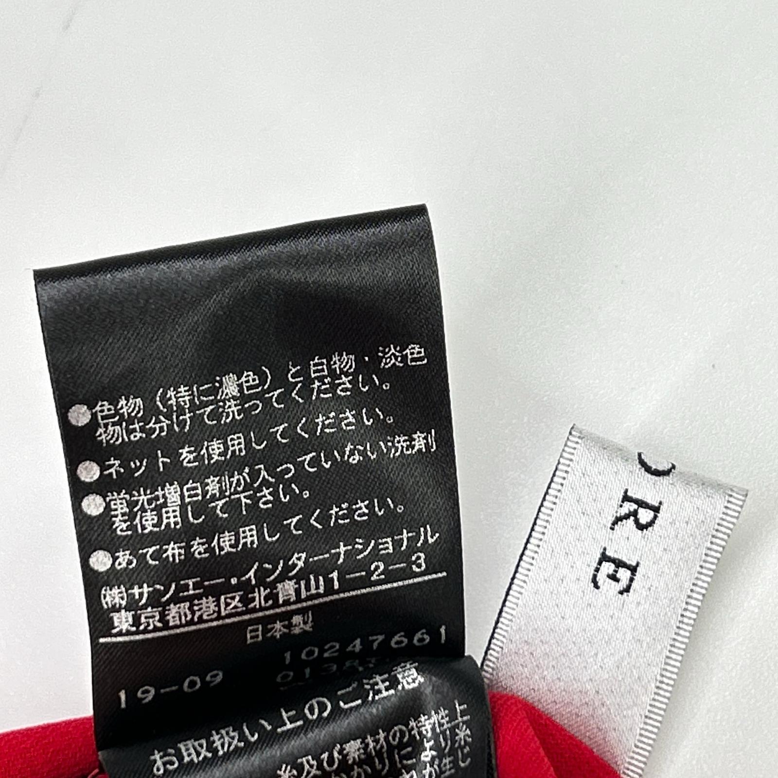 ADORE アドーア 531-9210110 レッド ミドルジョーゼットアシメトリーヘムブラウス トップス
