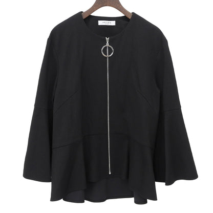 ADORE アドーア 美品 ボンジャージィージップカットソーカーディガン レディース ブラック 38 531-7260707 トップス